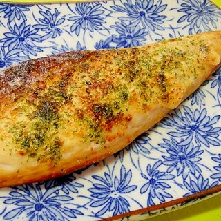 塩サバの青海苔マヨ七味焼き